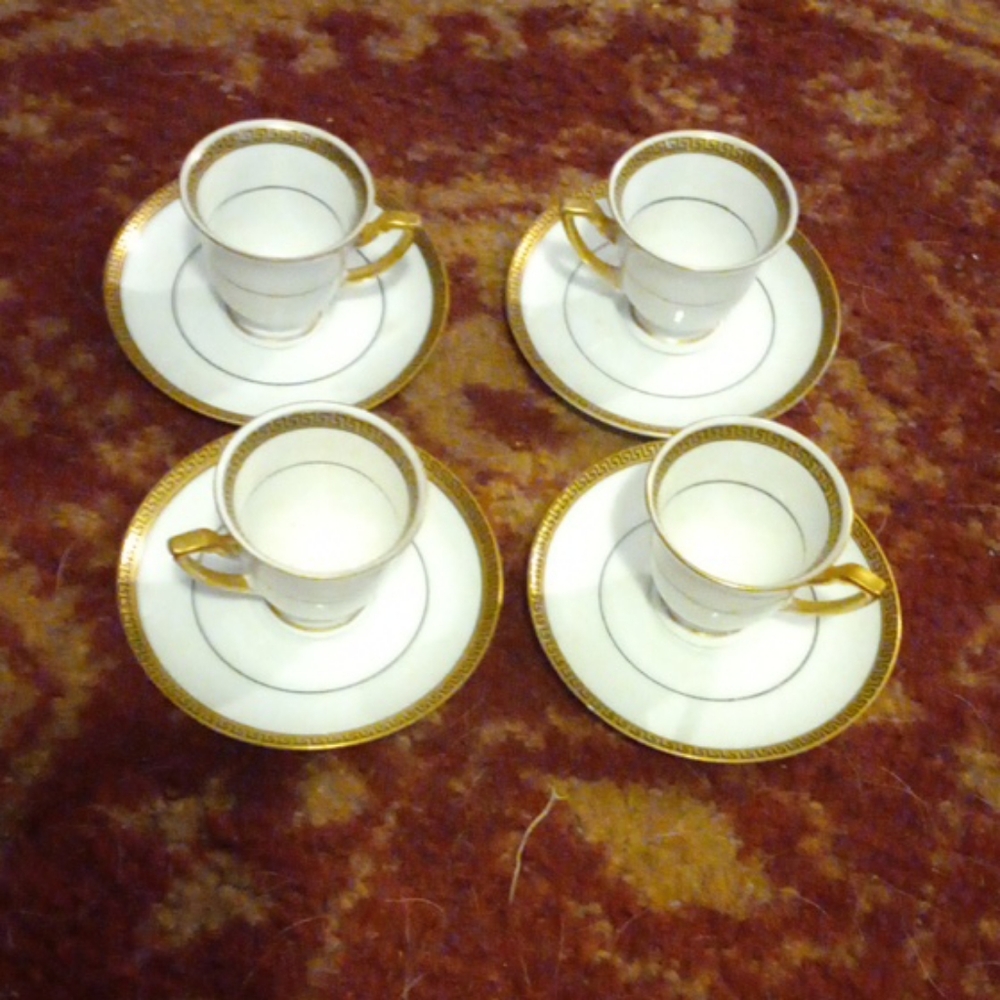 COPY - Expresso porcelain cups and saucers.
